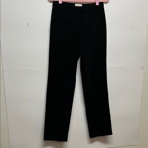 TALBOTS cotton/spandex stretch velvet boot cut black pants, size 4.